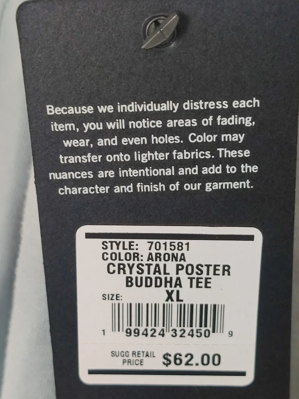 Men's True Religion Crystal Poster Buddha Tee Size XL NWT MSRP $62.00